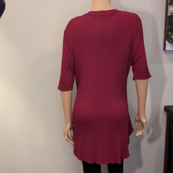 3/$20 Crave Fame By Almost Famous Wrap Top Short Sleeve Cut Out Vneck Ribbed - Picture 7 of 11